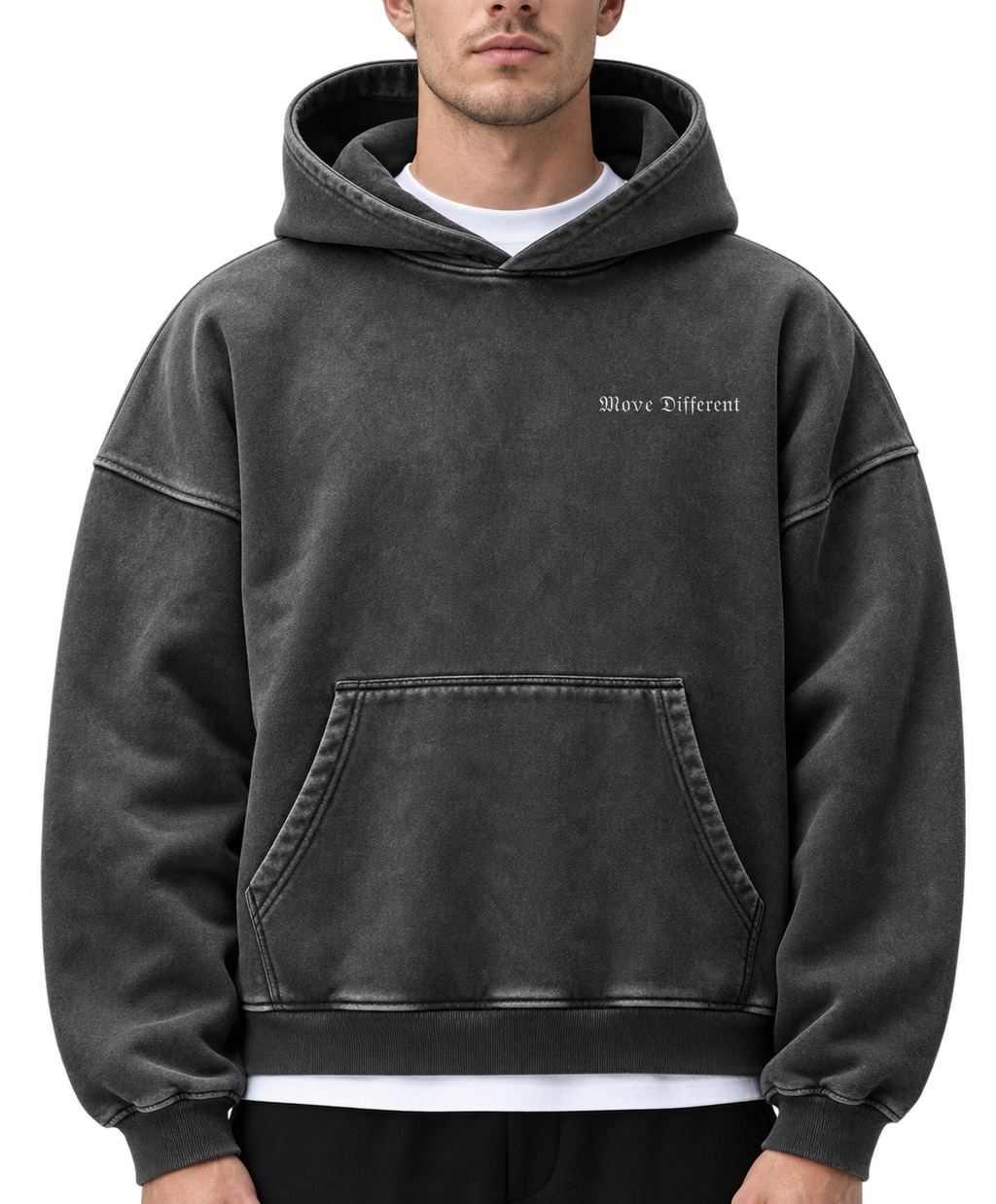 "Move Different" Snow Wash Hoodie
