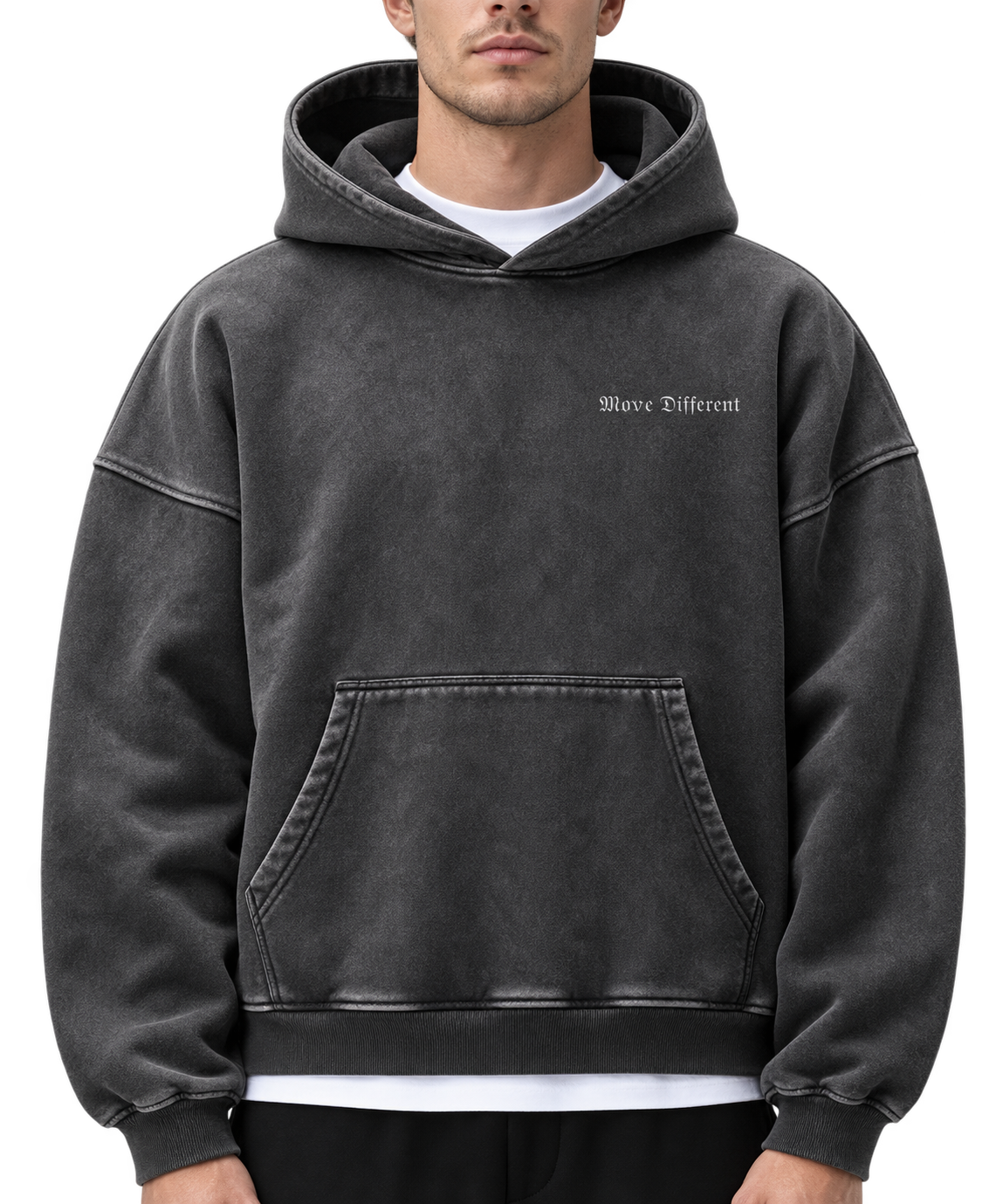 "Move Different" Snow Wash Hoodie