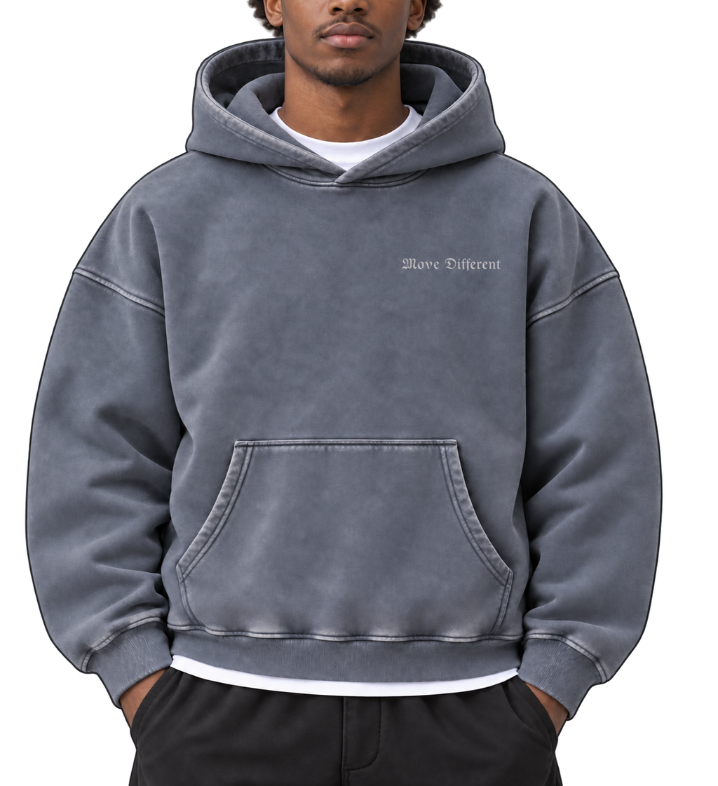 "Move Different" Snow Wash Hoodie