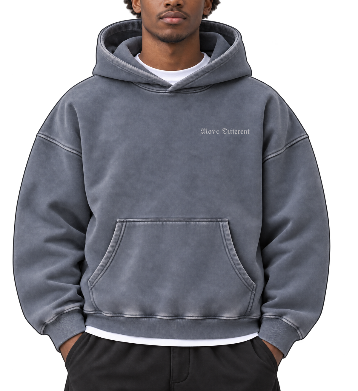 "Move Different" Snow Wash Hoodie