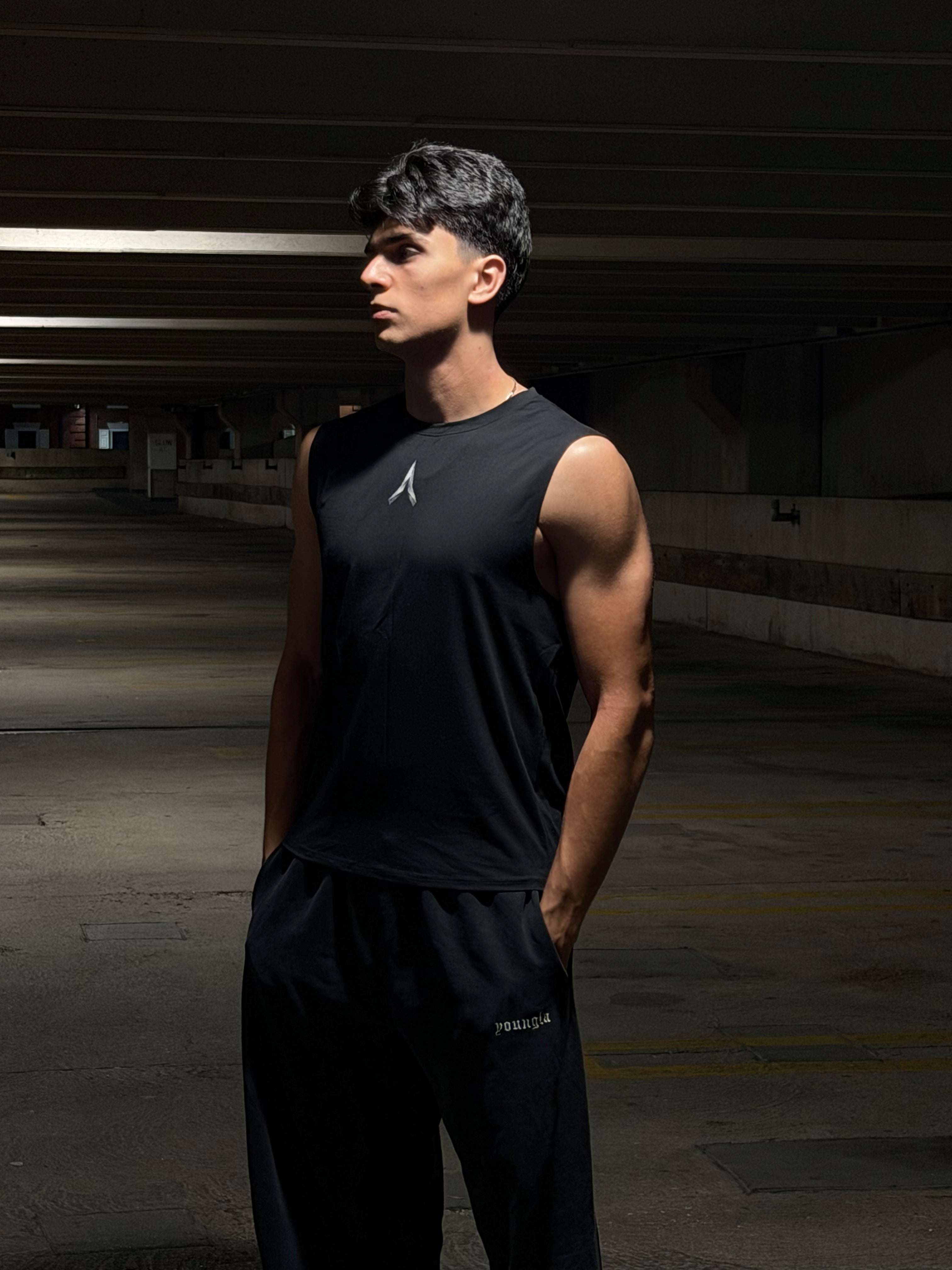 Acension Cut-Off Tee (Black)
