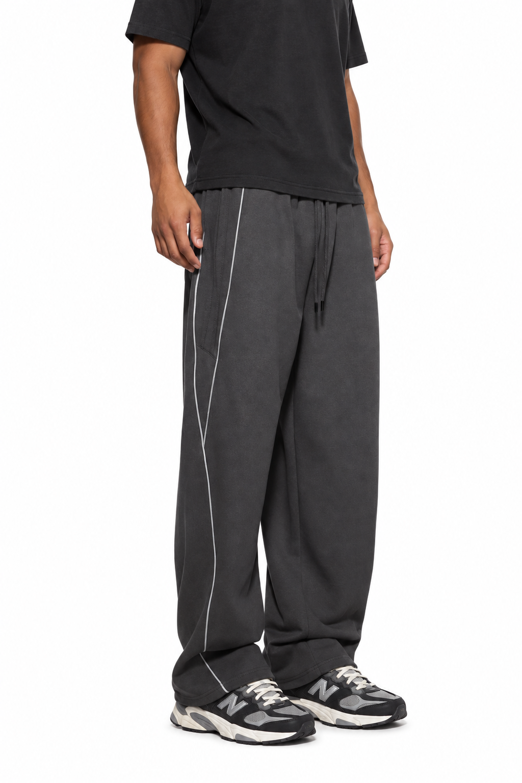 Reflection Striped Straight-Leg Sweatpants