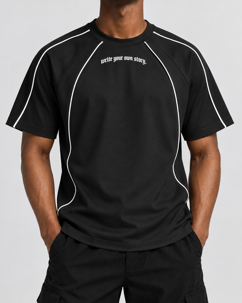 "Write Your Own Story" Oversized Shirt (Black)
