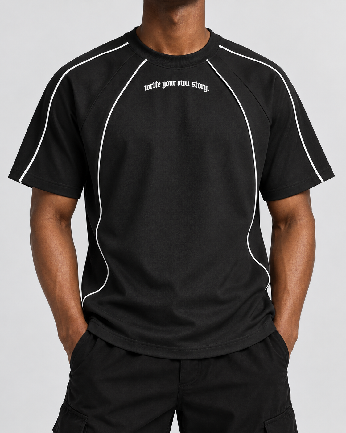 "Write Your Own Story" Oversized Shirt (Black)