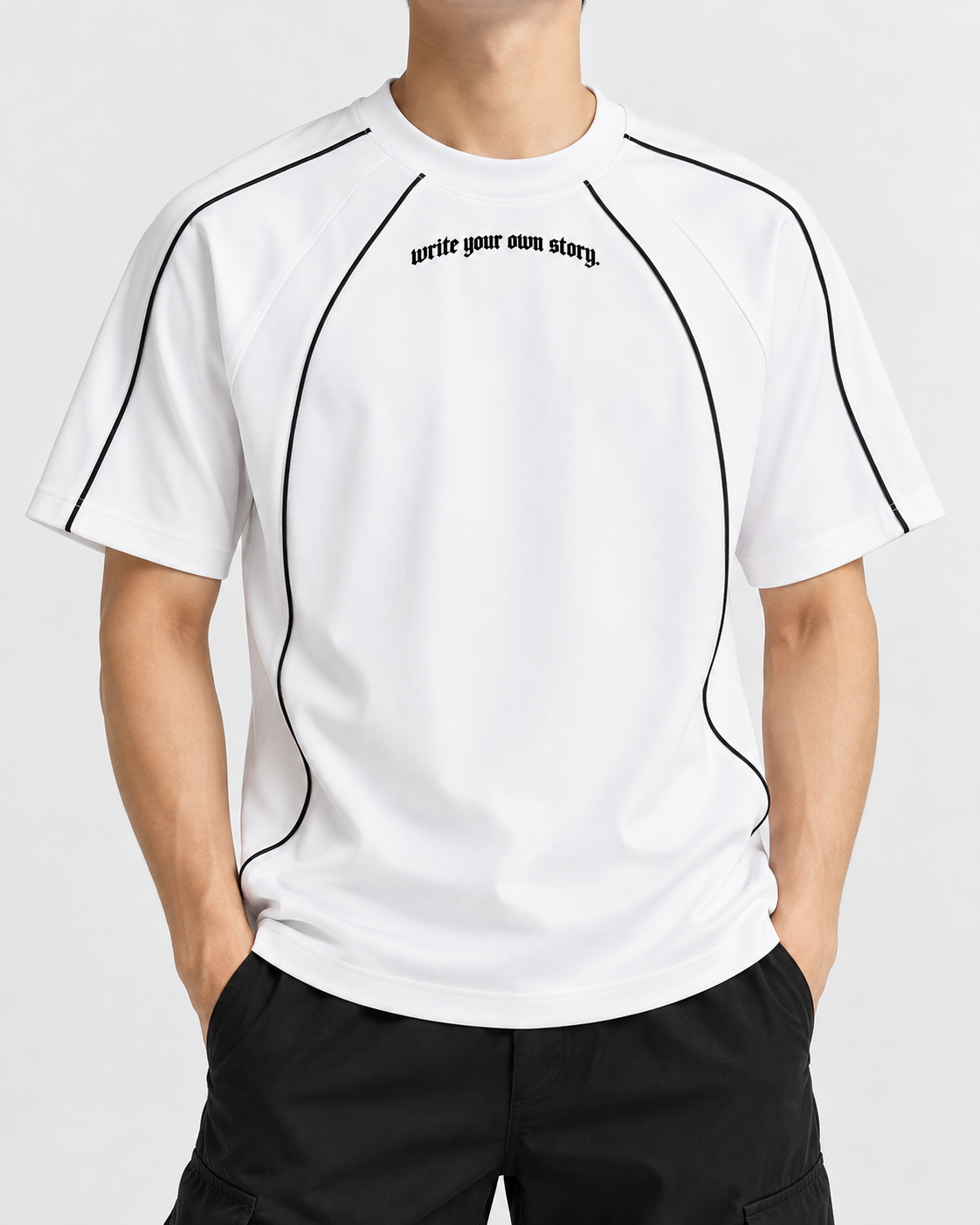 "Write Your Own Story" Oversized Shirt (White)