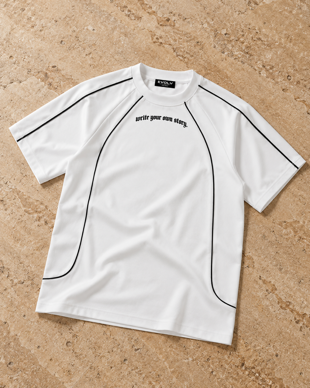 "Write Your Own Story" Oversized Shirt (White)