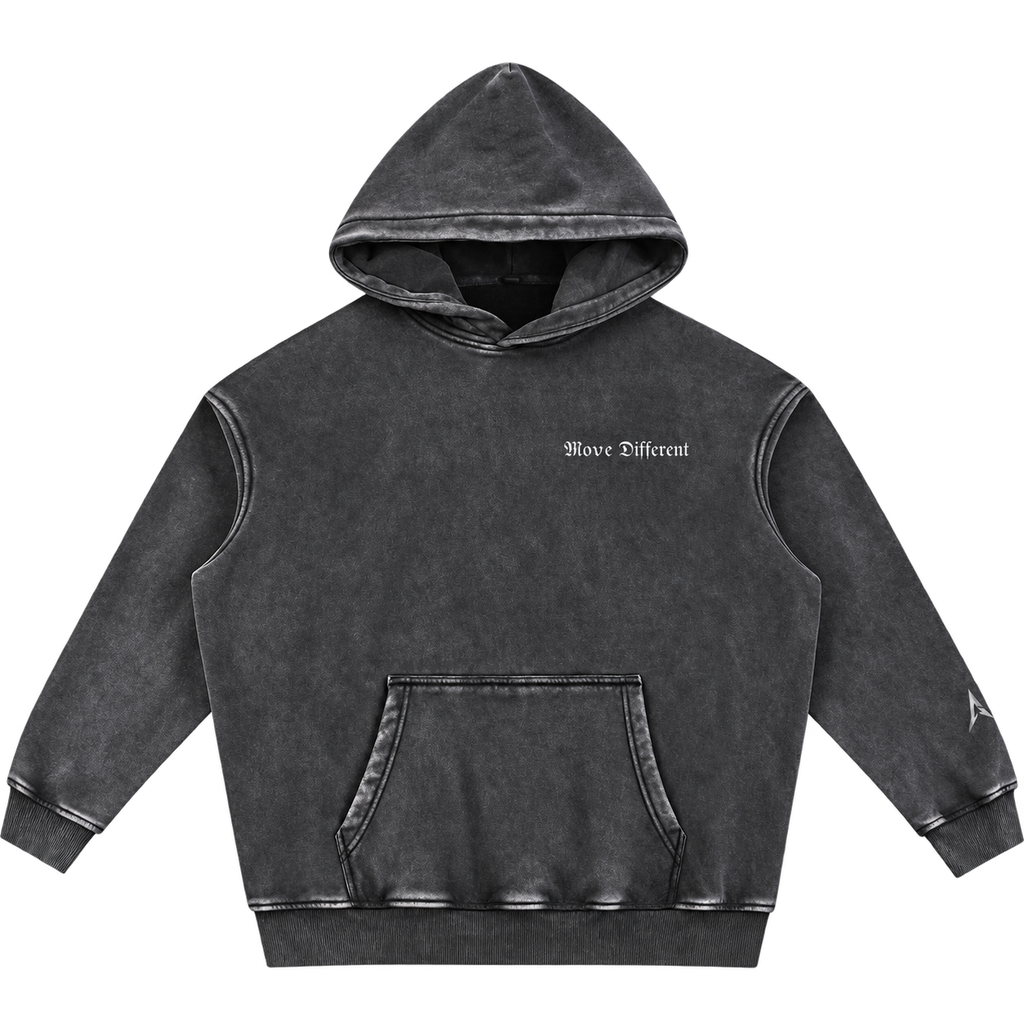 "Move Different" Snow Wash Hoodie